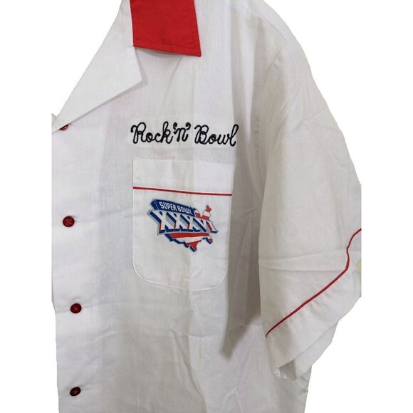 Hilton Mens XL Vintage Bowling Shirt Rock n Bowl Super Bowl XXXVI New Orleans - Picture 4 of 7